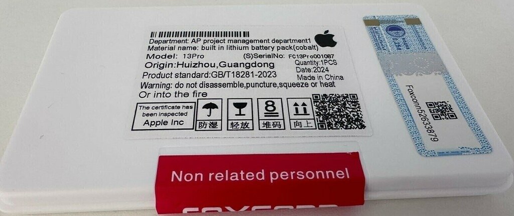 Bateria FOXCONN iPhone 13 pro Con flex / 5 UNIDADES